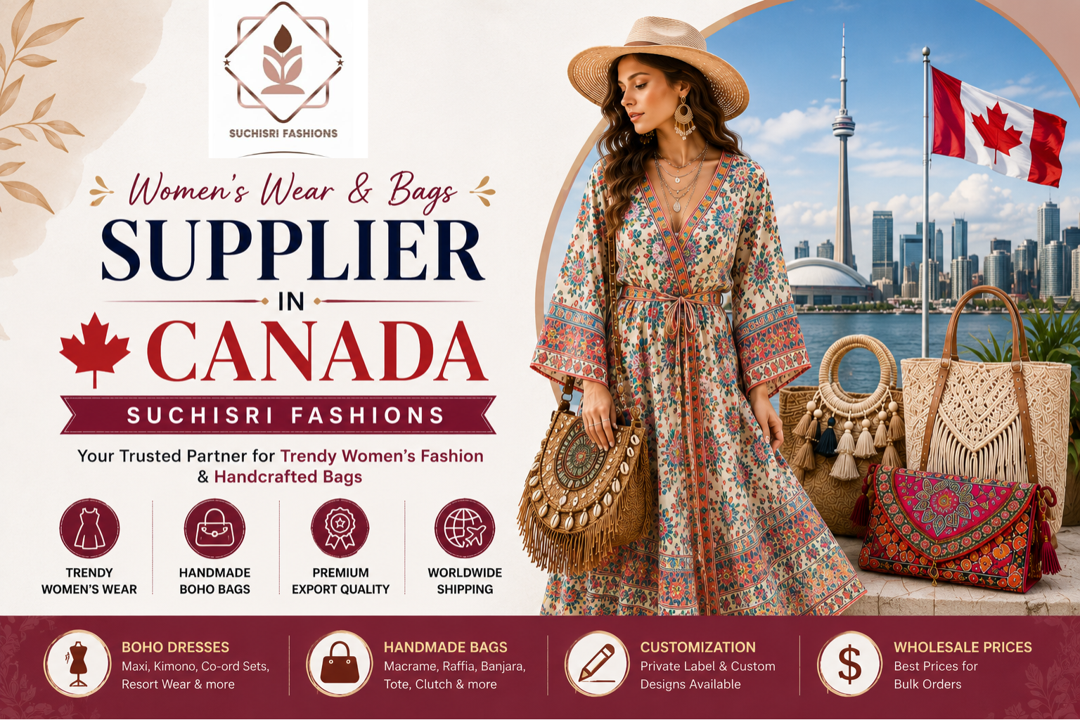 Best Womens Wear and Bags Supplier in Canada